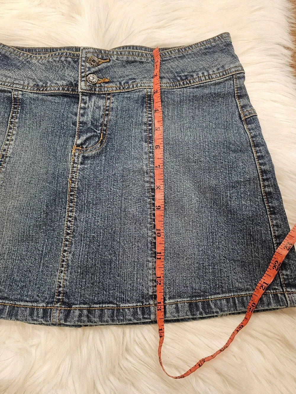 Vintage Guess Low Classic Dark Wash Denim Mini Skirt & Cropped Hoodie Set